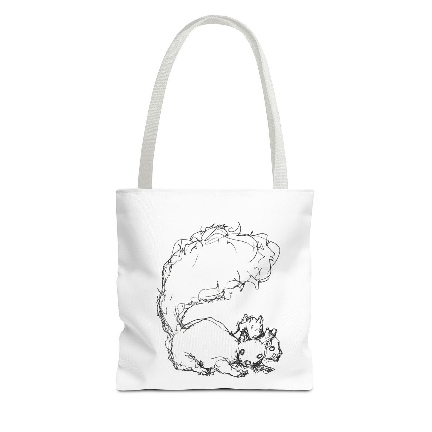 Signature Squirrel Tote Bag, Cute Animal Bag, Eco-Friendly Shopping Bag, Gift for Nature Lovers, Unique Art Canvas Bag