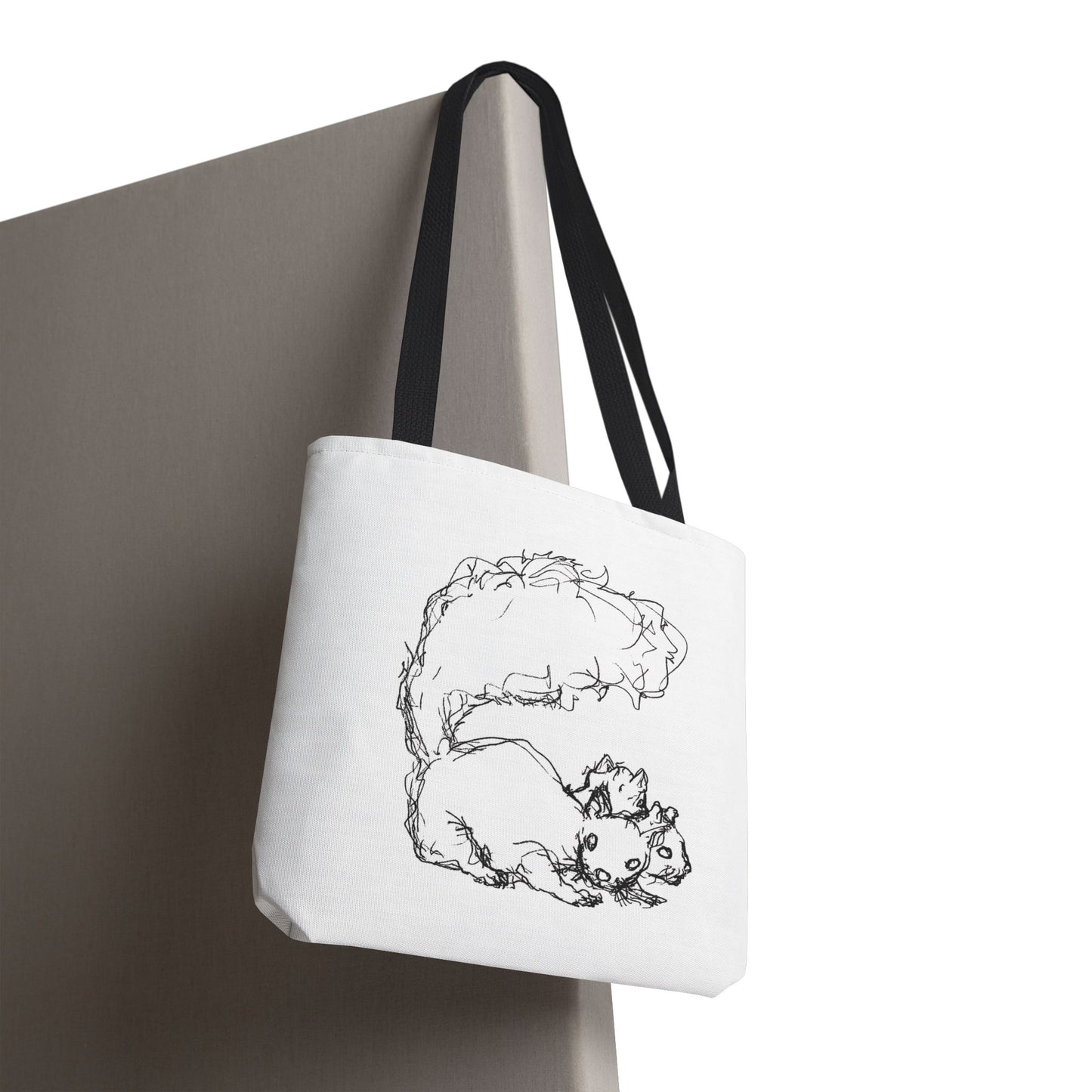 Signature Squirrel Tote Bag, Cute Animal Bag, Eco-Friendly Shopping Bag, Gift for Nature Lovers, Unique Art Canvas Bag