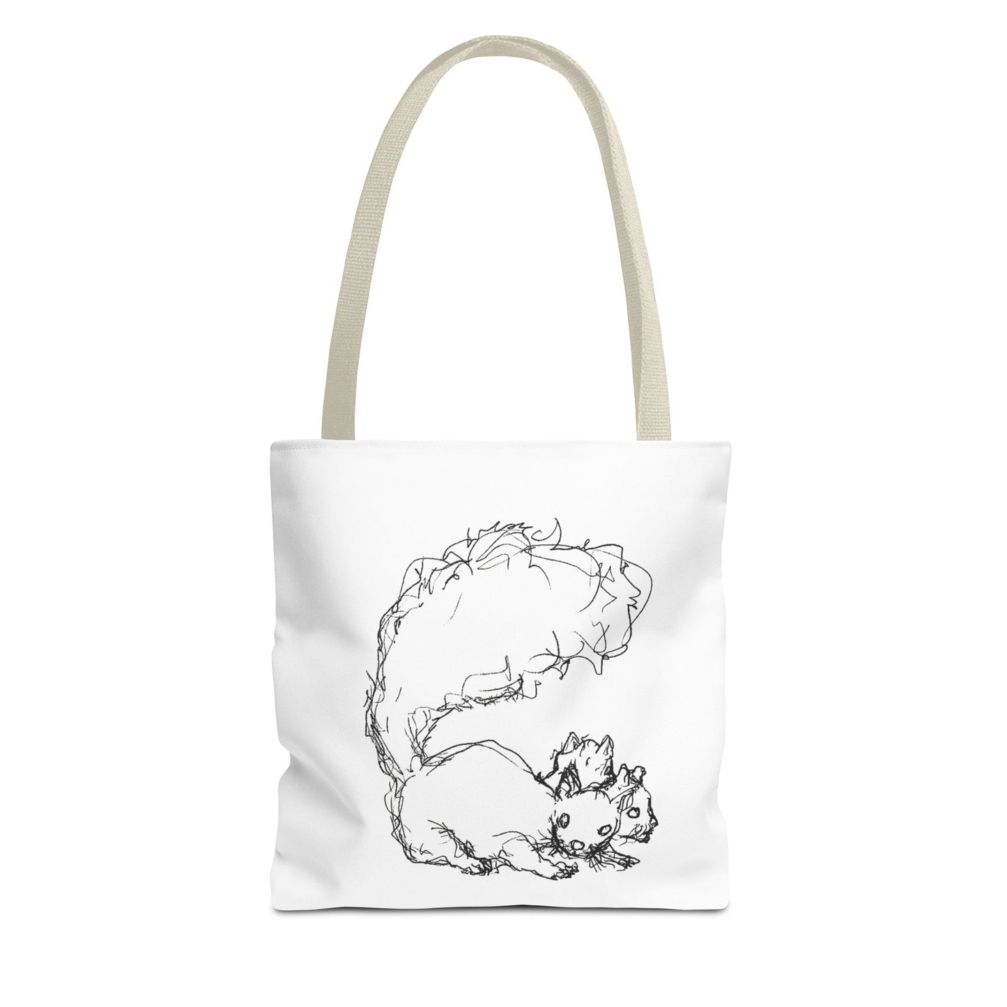 Signature Squirrel Tote Bag, Cute Animal Bag, Eco-Friendly Shopping Bag, Gift for Nature Lovers, Unique Art Canvas Bag
