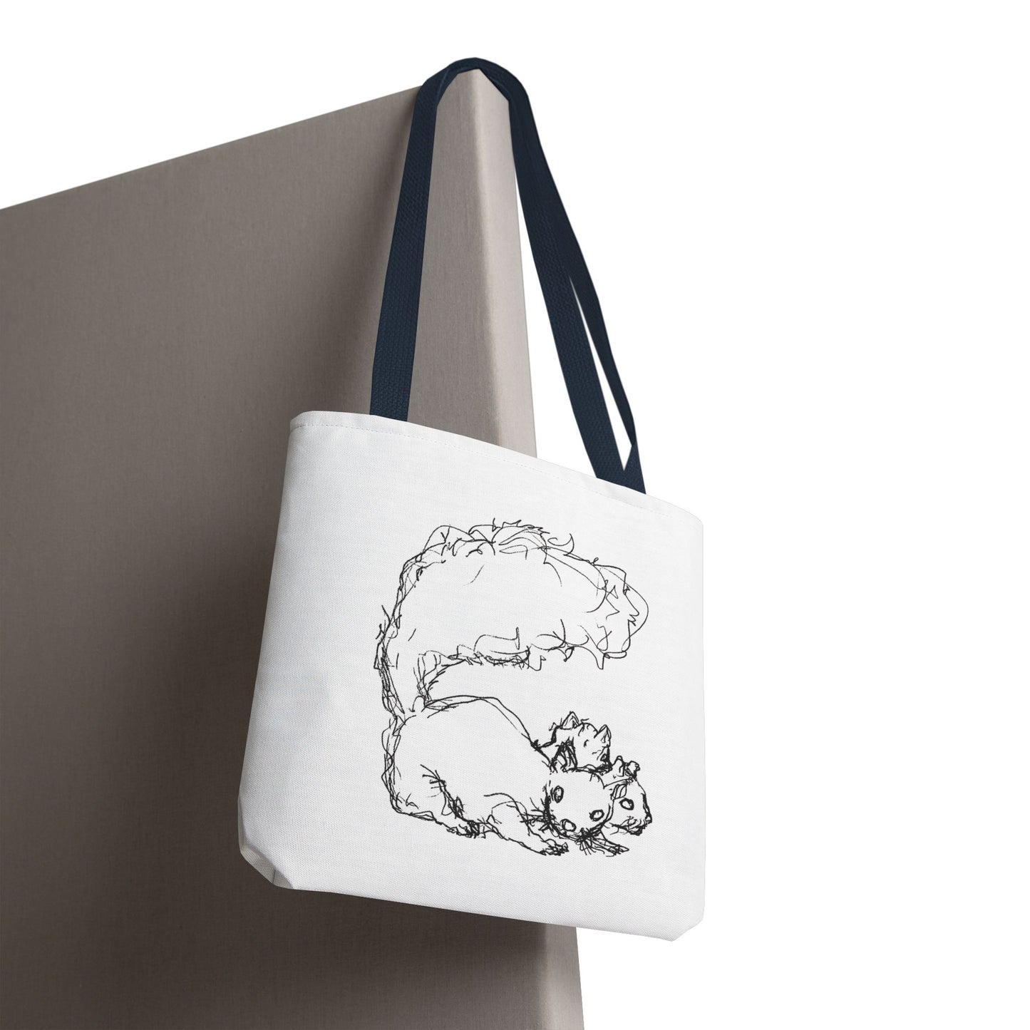 Signature Squirrel Tote Bag, Cute Animal Bag, Eco-Friendly Shopping Bag, Gift for Nature Lovers, Unique Art Canvas Bag
