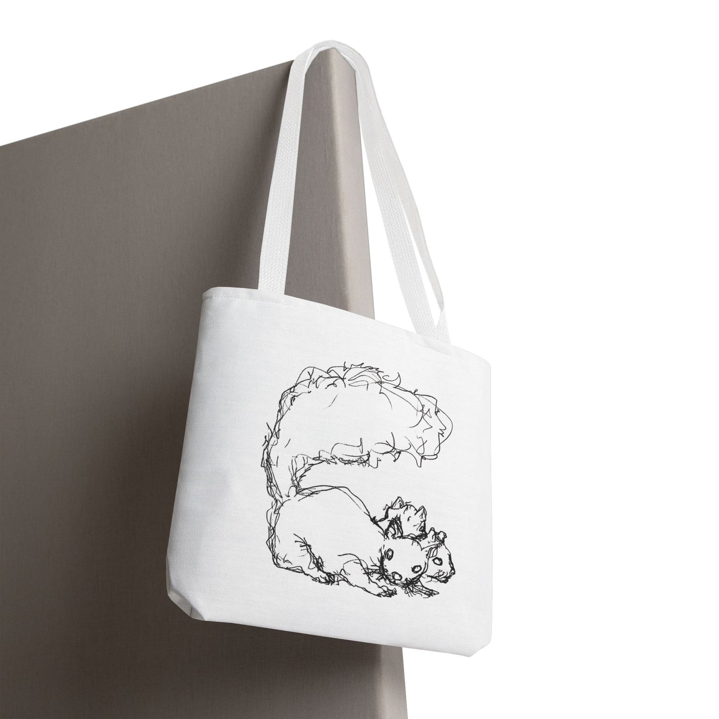 Signature Squirrel Tote Bag, Cute Animal Bag, Eco-Friendly Shopping Bag, Gift for Nature Lovers, Unique Art Canvas Bag