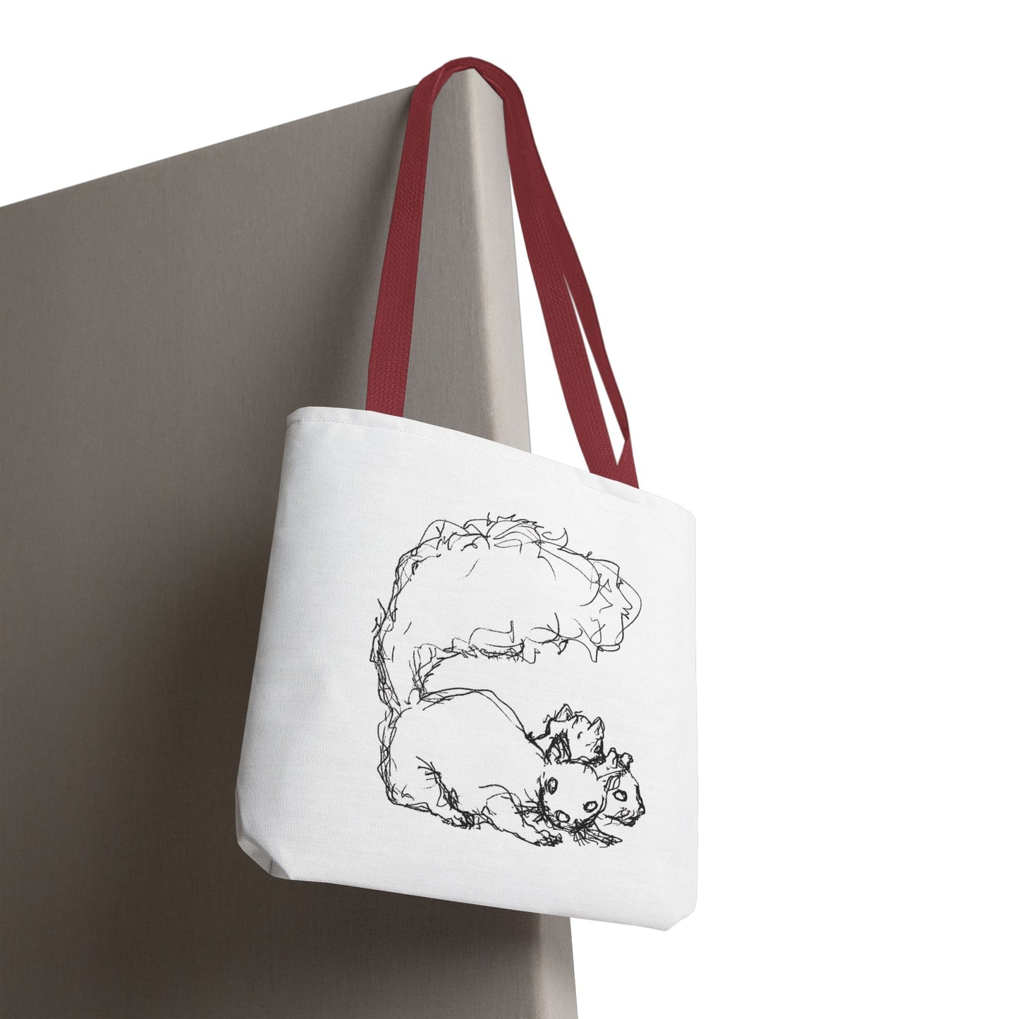 Signature Squirrel Tote Bag, Cute Animal Bag, Eco-Friendly Shopping Bag, Gift for Nature Lovers, Unique Art Canvas Bag