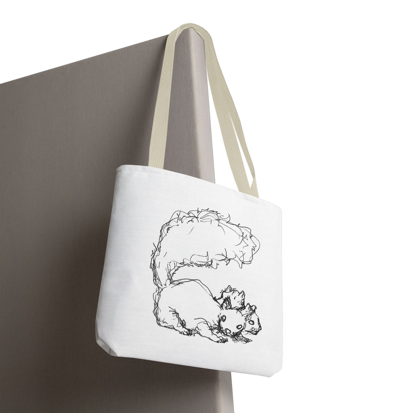 Signature Squirrel Tote Bag, Cute Animal Bag, Eco-Friendly Shopping Bag, Gift for Nature Lovers, Unique Art Canvas Bag