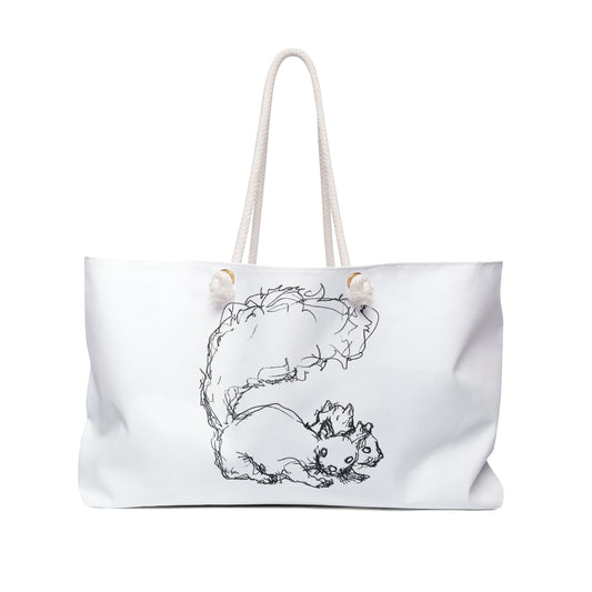 Signature Squirrel Weekender Bag | Travel Tote, Perfect for Getaways, Eco-Friendly, Animal Lover Gift, Lightweight Design